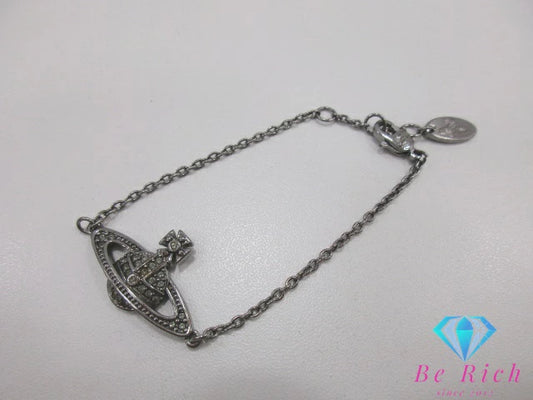 ヴィヴィアンウエストウッド Vivienne Westwood ミニ バスレリーフ ブレスレット シルバー メタル バングル ロゴ ジュエリー アクセサリー 小物【中古】【送料無料】 ba3155