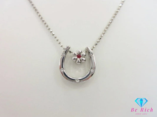 スワロフスキー SWAROVSKI クリスタル 馬蹄 ホースシュー モチーフ ネックレス ペンダント クリスタル シルバー ジュエリー アクセサリー【中古】【送料無料】 ba3162
