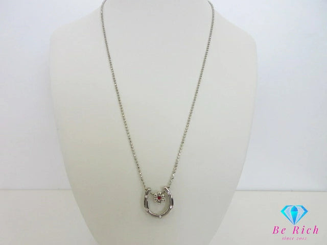 スワロフスキー SWAROVSKI クリスタル 馬蹄 ホースシュー モチーフ ネックレス ペンダント クリスタル シルバー ジュエリー アクセサリー【中古】【送料無料】 ba3162