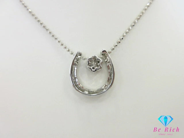 スワロフスキー SWAROVSKI クリスタル 馬蹄 ホースシュー モチーフ ネックレス ペンダント クリスタル シルバー ジュエリー アクセサリー【中古】【送料無料】 ba3162
