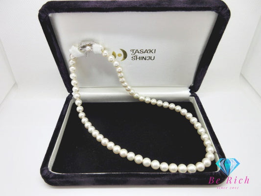 田崎真珠 TASAKI パール 真珠 7mm 珠 デザイン ネックレス ペンダント シルバー SILVER ジュエリー フォーマル【中古】【送料無料】ba3169