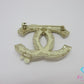 シャネル CHANEL ココ マーク カメリア 付 ブローチ A12A ゴールド アイボリー メッキ CC ロゴ アクセサリー 【中古】【送料無料】 ba3185