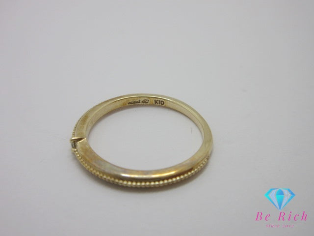 カナル ヨンドシー Canal 4℃ K10 PG メレ ダイヤ 付き リング 7号 10金 ピンク ゴールド ジュエリー アクセサリー  【中古】【送料無料】 ba3189