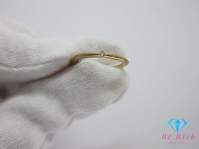 カナル ヨンドシー Canal 4℃ K10 PG メレ ダイヤ 付き リング 7号 10金 ピンク ゴールド ジュエリー アクセサリー  【中古】【送料無料】 ba3189