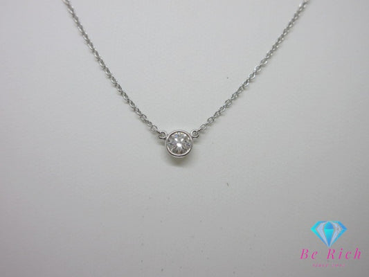 ティファニー TIFFANY ＆ Co. Pt950 プラチナ バイザヤード 1P ダイヤモンド ネックレス エルサ ペレッティ【中古】【送料無料】 ba3191