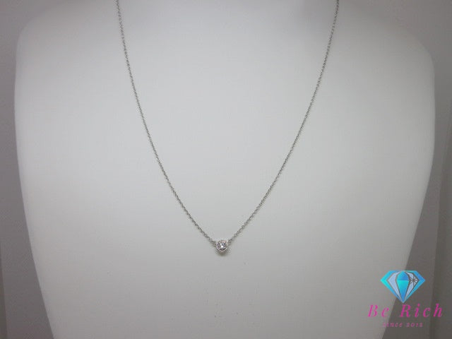 ティファニー TIFFANY ＆ Co. Pt950 プラチナ バイザヤード 1P ダイヤモンド ネックレス エルサ ペレッティ【中古】【送料無料】 ba3191