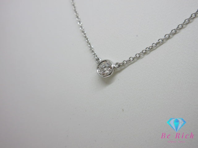 ティファニー TIFFANY ＆ Co. Pt950 プラチナ バイザヤード 1P ダイヤモンド ネックレス エルサ ペレッティ【中古】【送料無料】 ba3191