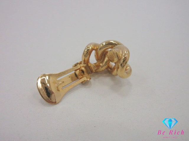 クリスチャン ディオール Christian Dior デザイン イヤリング ゴールド メッキ ジュエリー アクセサリー 【中古】【送料無料】ba3193