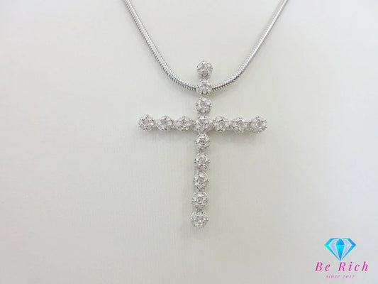 スワロフスキー SWAROVSKI クリスタル 十字架 クロス モチーフ ネックレス ペンダント クリスタル シルバー ジュエリー アクセサリー【中古】【送料無料】 ba3208