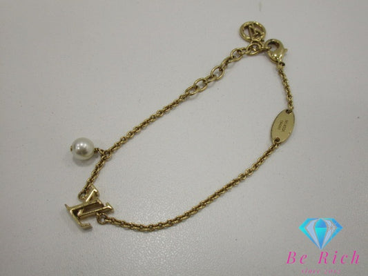 ルイ ヴィトン LOUIS VUITTON ブレスレット LV アイコニック ルイザ M1450A ゴールド LV ロゴ アクセサリー ジュエリー レディース【中古】【送料無料】 ba3222