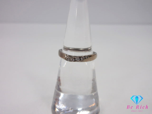 4℃ ヨンドシー キュービックジルコニア 付 ピンク シルバー デザイン リング 指輪 10号 PINK SILVER ジュエリー アクセサリー 【中古】【送料無料】 ba3246