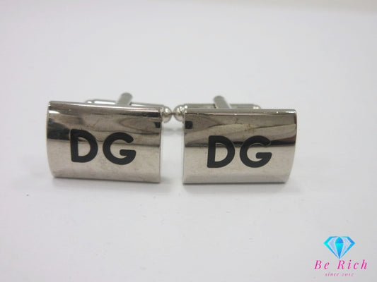 ドルチェ ＆ ガッバーナ Dolce & Gabbana カフス カフリンクス ロゴ シルバー メッキ ビジネス スーツ 小物 カフスボタン ファッション 紳士 メンズ 【中古】【送料無料】ba3257