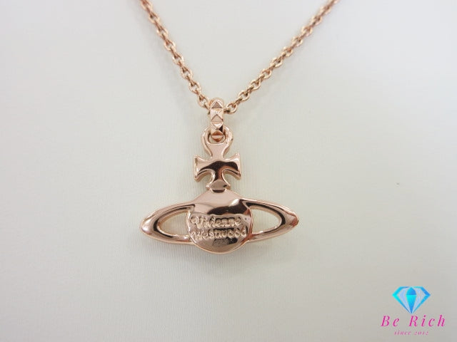 ヴィヴィアン ウエストウッド Vivienne Westwood MAYFAIR BAS RELIEF ネックレス ペンダント ピンクゴールド ロゴ ラインストーン ジュエリー アクセサリー 【中古】【送料無料】 ba3272