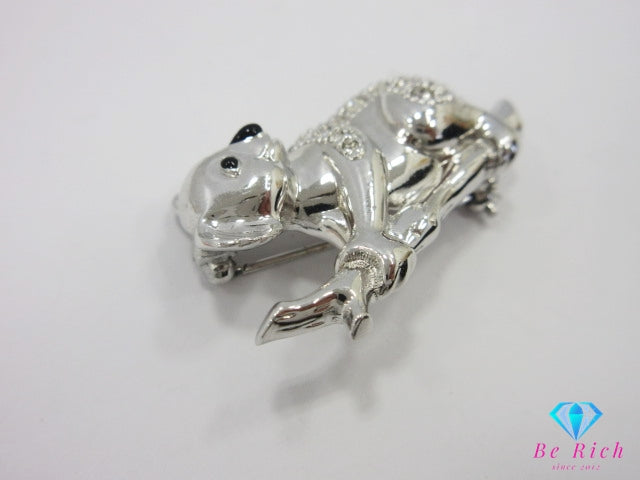 スワロフスキー SWAROVSKI コアラ モチーフ ピン ブローチ クリア シルバー クリスタル ガラス ジュエリー アクセサリー 【中古】【送料無料】 ba3274