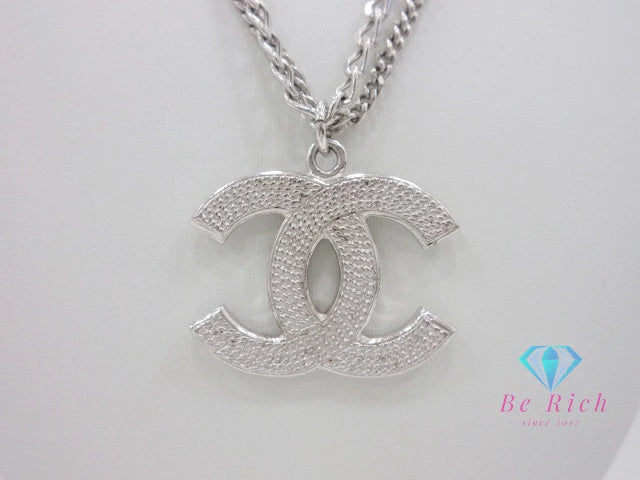 シャネル CHANEL ココマーク 2連 ネックレス ペンダント シルバー ロゴ ココ CC ジュエリー アクセサリー 【中古】【送料無料】 ba3281