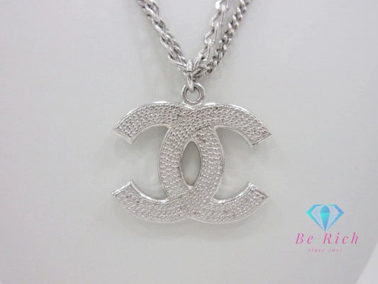 シャネル CHANEL ココマーク 2連 ネックレス ペンダント シルバー ロゴ ココ CC ジュエリー アクセサリー 【中古】【送料無料】 ba3281