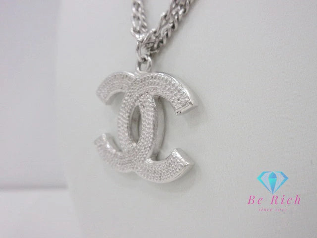 シャネル CHANEL ココマーク 2連 ネックレス ペンダント シルバー ロゴ ココ CC ジュエリー アクセサリー 【中古】【送料無料】 ba3281