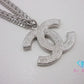 シャネル CHANEL ココマーク 2連 ネックレス ペンダント シルバー ロゴ ココ CC ジュエリー アクセサリー 【中古】【送料無料】 ba3281