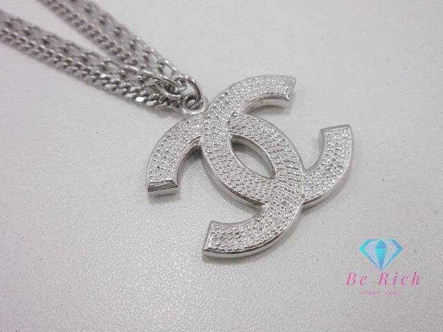 シャネル CHANEL ココマーク 2連 ネックレス ペンダント シルバー ロゴ ココ CC ジュエリー アクセサリー 【中古】【送料無料】 ba3281