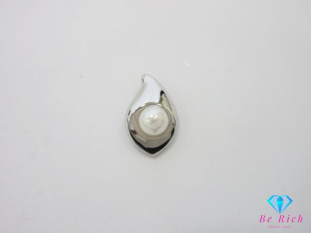 田崎真珠 TASAKI 真珠 パール 6mm 珠 付 デザイン ネックレス ペンダント トップ ヘッド シルバーメッキ 宝石 ジュエリー アクセサリー 【中古】【送料無料】ba3283