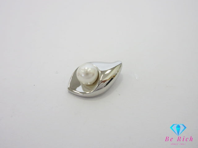 田崎真珠 TASAKI 真珠 パール 6mm 珠 付 デザイン ネックレス ペンダント トップ ヘッド シルバーメッキ 宝石 ジュエリー アクセサリー 【中古】【送料無料】ba3283
