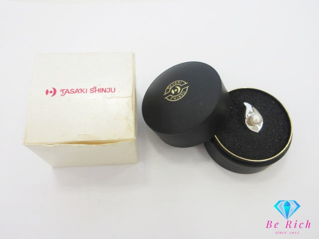 田崎真珠 TASAKI 真珠 パール 6mm 珠 付 デザイン ネックレス ペンダント トップ ヘッド シルバーメッキ 宝石 ジュエリー アクセサリー 【中古】【送料無料】ba3283