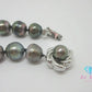 田崎真珠 TASAKI 黒蝶 真珠 10 - 13mm 珠 バロック パール ネックレス シルバー SILVER 宝石 ジュエリー アクセサリー パーティ フォーマル 【中古】【送料無料】ba3284