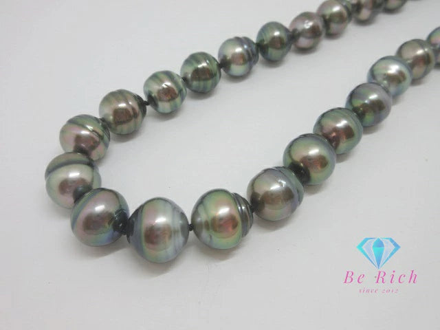 田崎真珠 TASAKI 黒蝶 真珠 10 - 13mm 珠 バロック パール ネックレス シルバー SILVER 宝石 ジュエリー アクセサリー パーティ フォーマル 【中古】【送料無料】ba3284