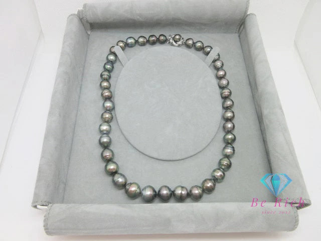 田崎真珠 TASAKI 黒蝶 真珠 10 - 13mm 珠 バロック パール ネックレス シルバー SILVER 宝石 ジュエリー アクセサリー パーティ フォーマル 【中古】【送料無料】ba3284