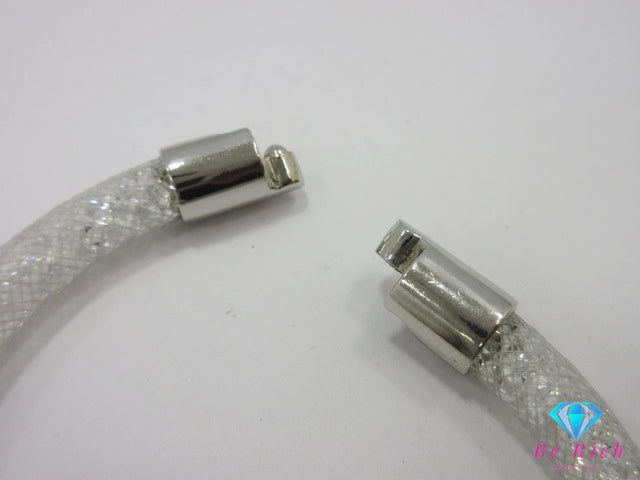 スワロフスキー SWAROVSKI クリスタル スターダスト バングル ブレスレット クリスタル シルバー ジュエリー アクセサリー【中古】【送料無料】 ba3291