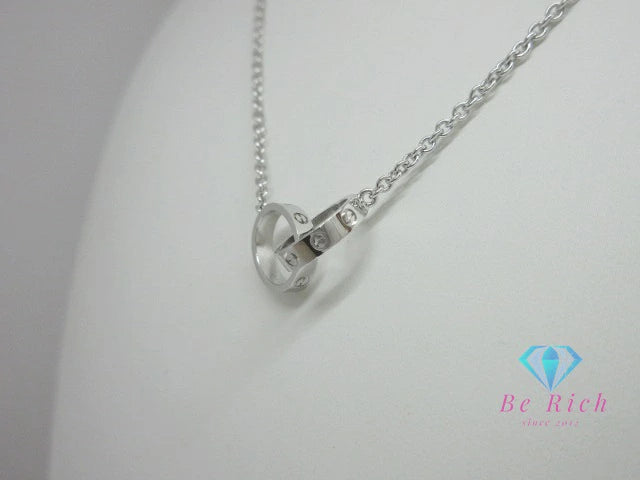 カルティエ Cartier ベビー LOVE ネックレス ホワイト ゴールド ラブ 750 WG K18 18金 ロゴ ジュエリー アクセサリー  【中古】【送料無料】 ba3301298980