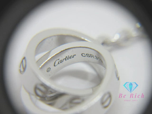 カルティエ Cartier ベビー LOVE ネックレス ホワイト ゴールド ラブ 750 WG K18 18金 ロゴ ジュエリー アクセサリー  【中古】【送料無料】 ba3301298980
