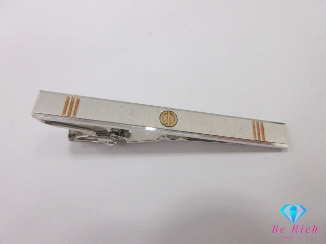 ダンヒル dunhill ネクタイピン カフス セット シルバー ゴールド メッキ ロゴ タイピン カフリンクス ビジネス スーツ 小物 【中古】【送料無料】ba3313