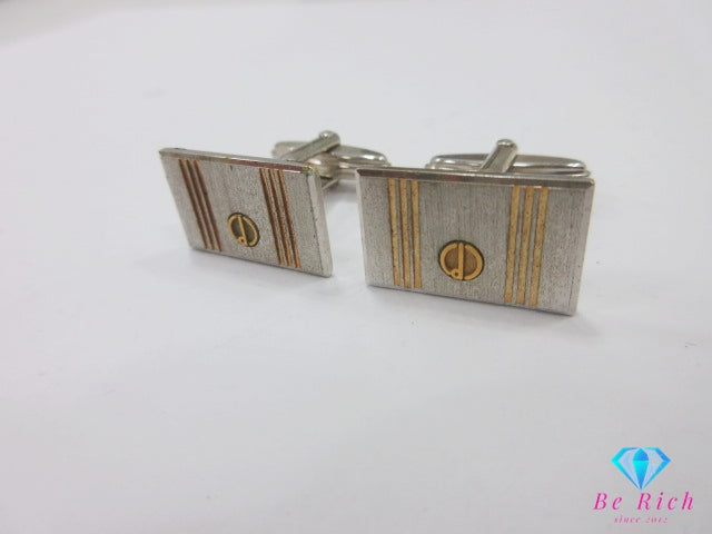 ダンヒル dunhill ネクタイピン カフス セット シルバー ゴールド メッキ ロゴ タイピン カフリンクス ビジネス スーツ 小物 【中古】【送料無料】ba3313