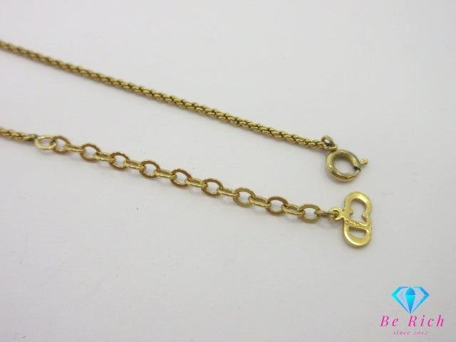 クリスチャン ディオール Christian Dior ロゴ ネックレス ペンダント ゴールド ジュエリー アクセサリー 【中古】【送料無料】 ba3316
