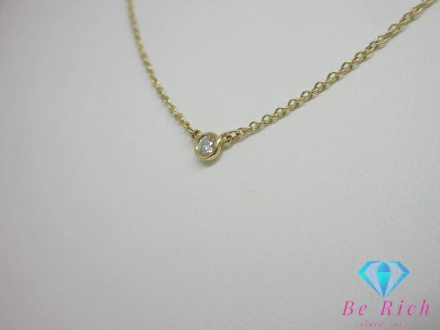 ティファニー TIFFANY ＆ Co. 750 YG バイザヤード 1P ダイヤモンド ネックレス ペンダント エルサ ペレッティ K18 18金 宝石 ジュエリー アクセサリー 【中古】【送料無料】 ba3321