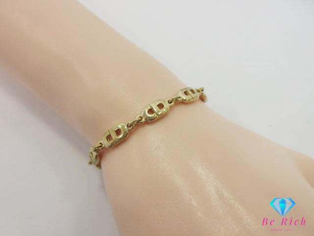 クリスチャン ディオール Christian Dior CD ロゴ ブレスレット ゴールド メッキ GP ヴィンテージ ジュエリー アクセサリー 【中古】【送料無料】ba3354