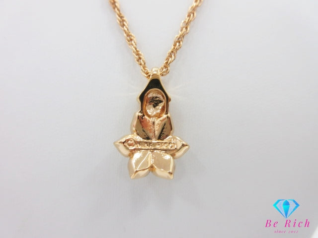 ニナリッチ NINA RICCI ラインストーン 付 花 フラワー モチーフ NR ロゴ ネックレス ペンダント メッキ シルバー ゴールド ジュエリー アクセサリー 【中古】【送料無料】 ba3357