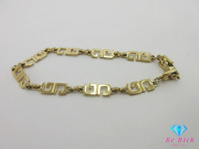 ジバンシィ GIVENCHY ブレスレット ゴールド GP メッキ チェーン ロゴ ジュエリー アクセサリー  【中古】【送料無料】 ba3364