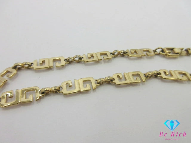 ジバンシィ GIVENCHY ブレスレット ゴールド GP メッキ チェーン ロゴ ジュエリー アクセサリー  【中古】【送料無料】 ba3364