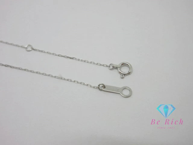 4℃ ヨンドシー K10 WG クリア ストーン 付 ネックレス ペンダント ホワイトゴールド 宝石 ジュエリー アクセサリー 【中古】【送料無料】 ba3367