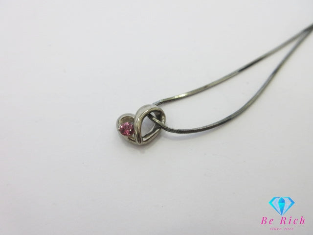 4℃ ヨンドシー 925 カラーストーン 付 ハートモチーフ デザイン ネックレス ペンダント シルバー SILVER ジュエリー アクセサリー【中古】【送料無料】 ba3373