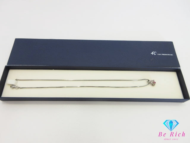 4℃ ヨンドシー 925 カラーストーン 付 ハートモチーフ デザイン ネックレス ペンダント シルバー SILVER ジュエリー アクセサリー【中古】【送料無料】 ba3373