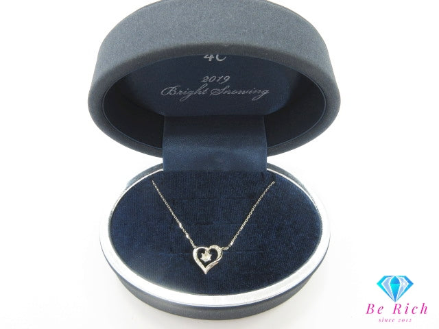 4℃ ヨンドシー ジルコニア 付 ハート モチーフ デザイン ネックレス ペンダント シルバー SILVER ジュエリー アクセサリー  【中古】【送料無料】 ba3409