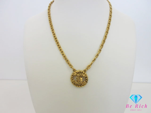 シャネル CHANEL ココマーク ロング ネックレス ゴールド メッキ C ロゴ ジュエリー アクセサリー 小物  【中古】【送料無料】 ba3412