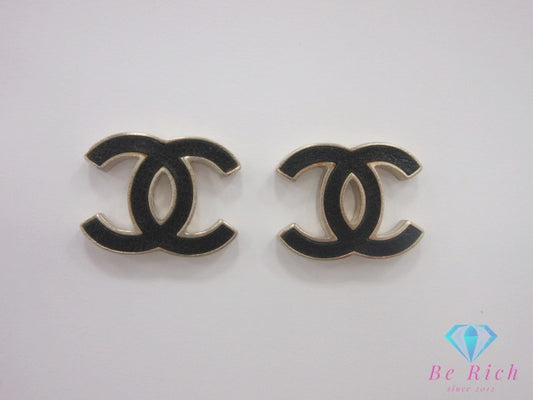 シャネル CHANEL ココマーク スタッド ピアス メタル レザー ブラック 黒 ゴールド B12P CC ロゴ ジュエリー アクセサリー 【中古】【送料無料】 ba3423