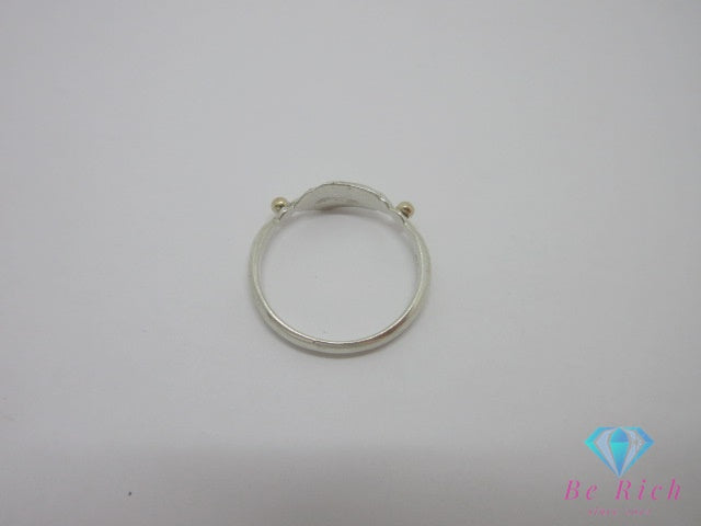 4℃ ヨンドシー K10 YG SILVER デザイン リング 指輪 13号 10金 イエロー ゴールド シルバー ジュエリー アクセサリー 【中古】 ba3426