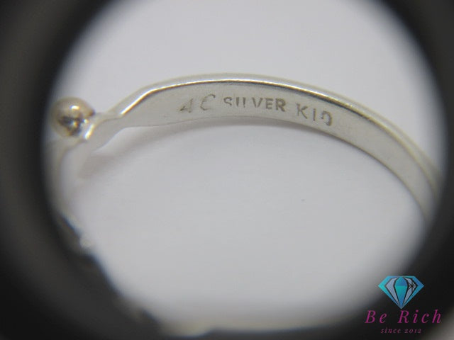 4℃ ヨンドシー K10 YG SILVER デザイン リング 指輪 13号 10金 イエロー ゴールド シルバー ジュエリー アクセサリー 【中古】 ba3426