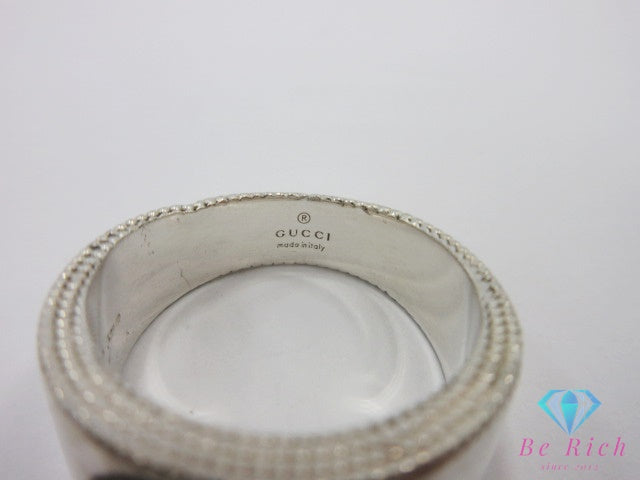 グッチ GUCCI Ag 925 シルバー インターロッキング G ワイド リング 指輪 21号 #21 SV ロゴ ジュエリー アクセサリー 【中古】【送料無料】 ba3428