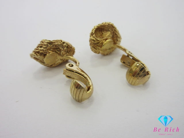 クリスチャン ディオール Christian Dior デザイン イヤリング ゴールド メッキ ジュエリー アクセサリー 【中古】【送料無料】ba3432
